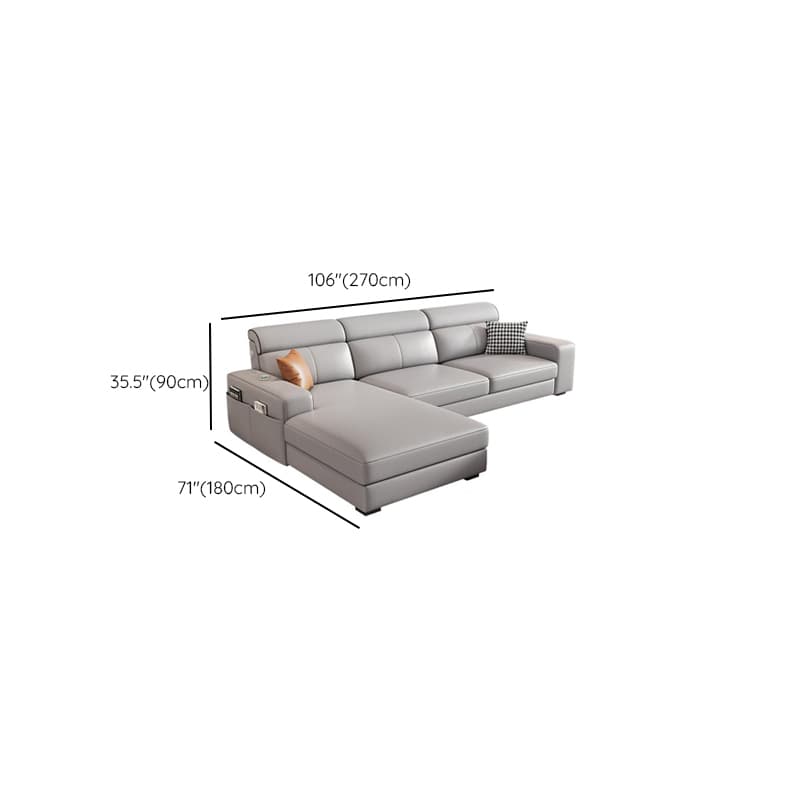 L-Shape/Straight Sofa/Sofa Chaise with USB Port, Left/Horizontal Orientation - image 22