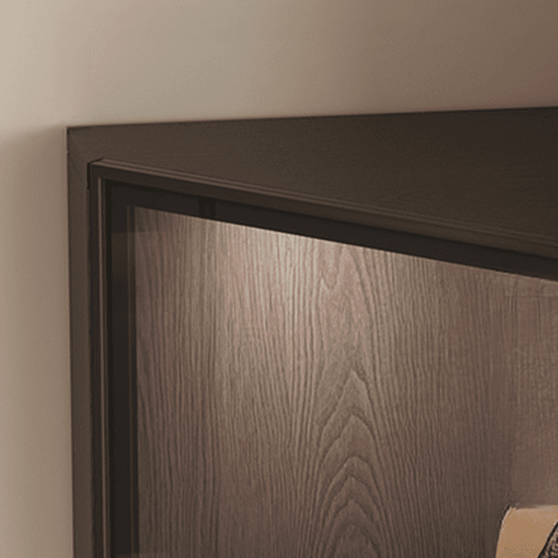 Nook Detached Accent Cabinet with Damp-proof and Scratch-immune Features, Glazed Door, Grip Bars, and Midnight Black/Chalk/Sepia Top - image 11