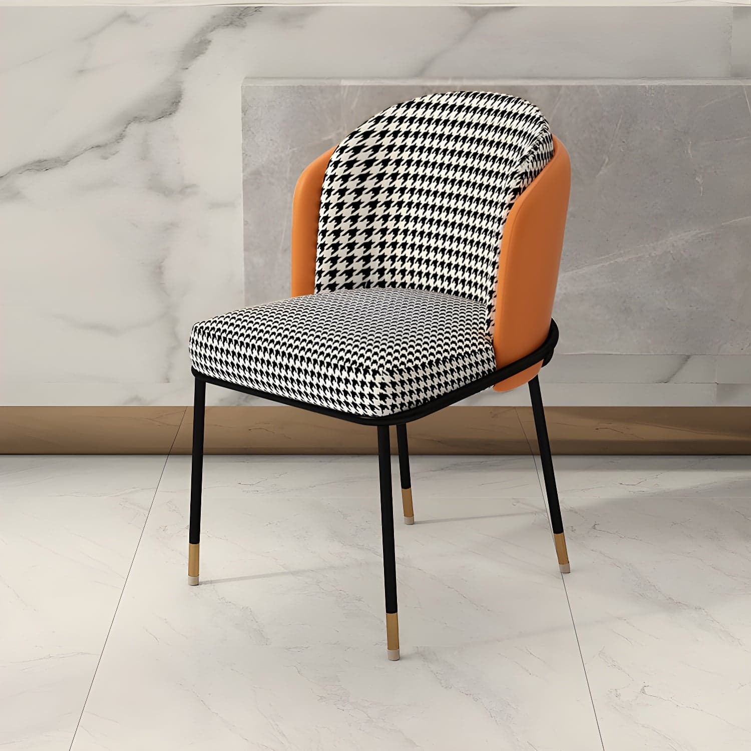 Upholstered Side Chair Modern Style Open Back Armless Chair for Dining Room - image 6