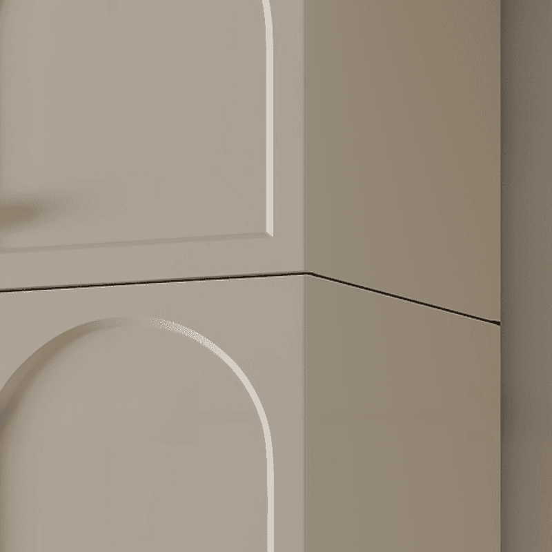 Chalk Simple Lumber Wardrobe Closet with Soft Close Drawer, Soft Close Door, Interior Shelves, and Clothing Rod - image 3