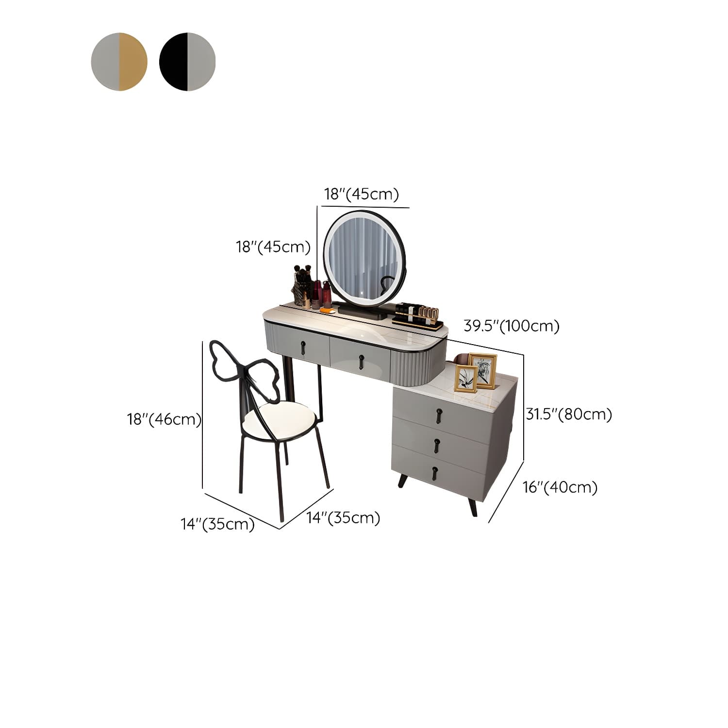 Modern Simple Style Vanity Dressing Table with Drawers for Bedroom - image 17