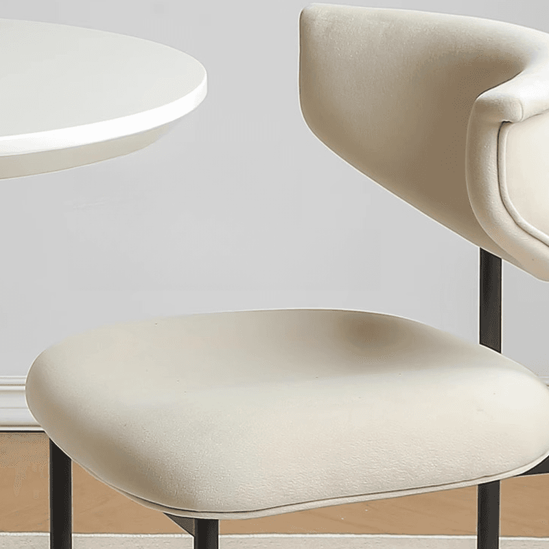 Scandinavian Side Chair with Uncovered Back, Upholstered, Ink/Gilded Metal Legs - image 18