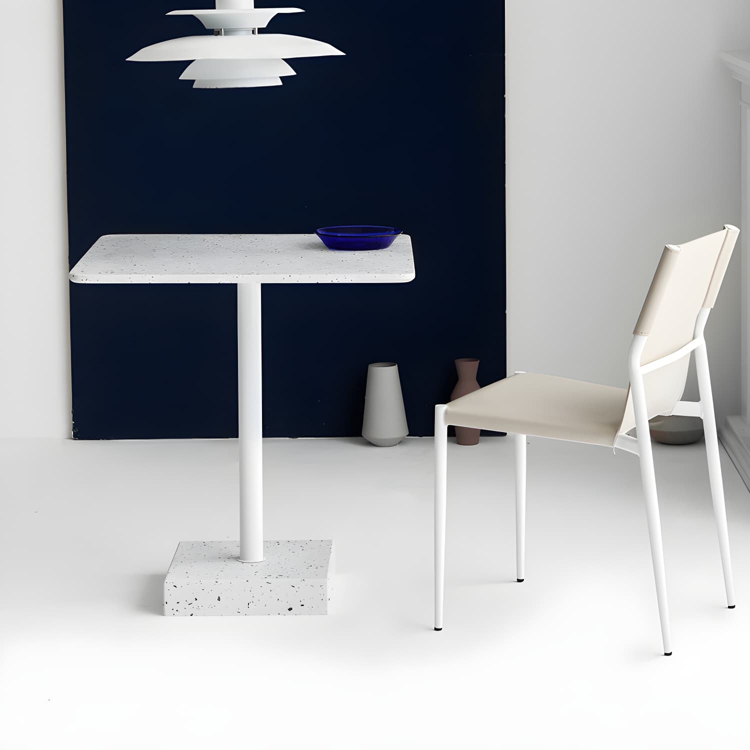Industrial Style Dining Table Pedestal Casual Dining Site Table for Dining Room - image 4