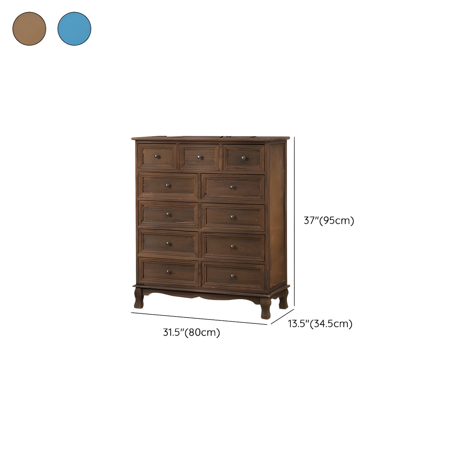 Modern Wooden Bachelor Chest with Vertical Drawers with Drawers - image 22