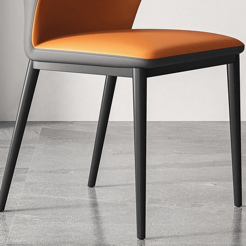 Modish Side Chair with Wing Chair Back, Padded Upholstery, Midnight Black Metal Legs - image 18