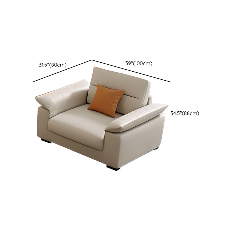 Straight Horizontal 5 Person Memory Foam Filled Sofa Couch with Decorative-stitched Tufting - image 5