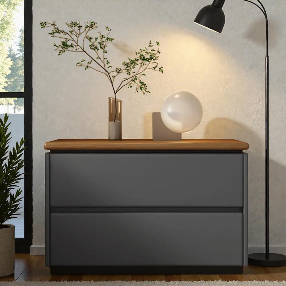 Modish 2 Tiers Drawer Storage Bedside Table with Laminate Countertop - image 26