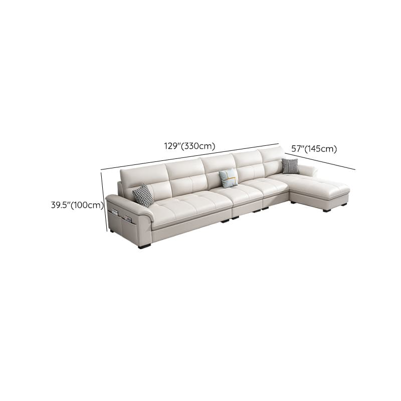 Modern Tech Cloth L-Shape Reversible Corner Sectional with Chaise in Black Pine Wood - image 26