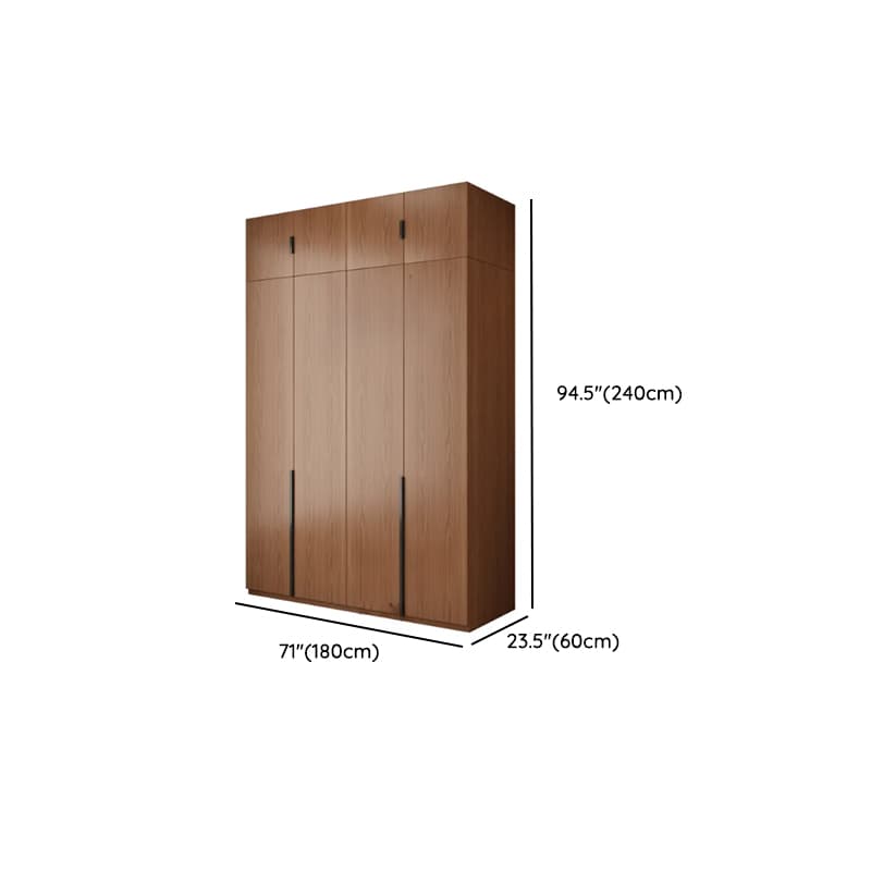 Acorn Modish Natural Wood Wardrobe Closet with Interior Shelves and Clothing Rod - image 12