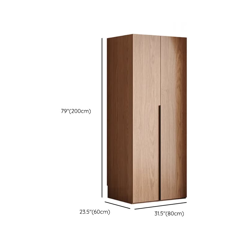 Cocoa Art Deco Self-supporting Cabinet Armoire with Soft Close Drawer, Interior Shelves, and Hanging Rod - image 6