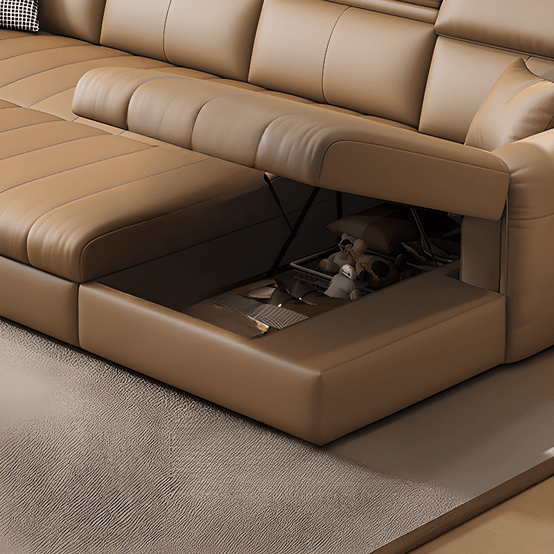 Coffee L-Shape/Straight Right Hand Facing/Horizontal Sofa Chaise/Convertible Sofa with Under-seat-storage for Seats 5/Seats 2/for 6 - image 8