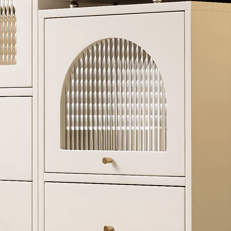 Chalk Trendy Composite Wood Semainier with Shelves, Hutch, and 6/5/4 Drawers in Vertical Orientation - image 5