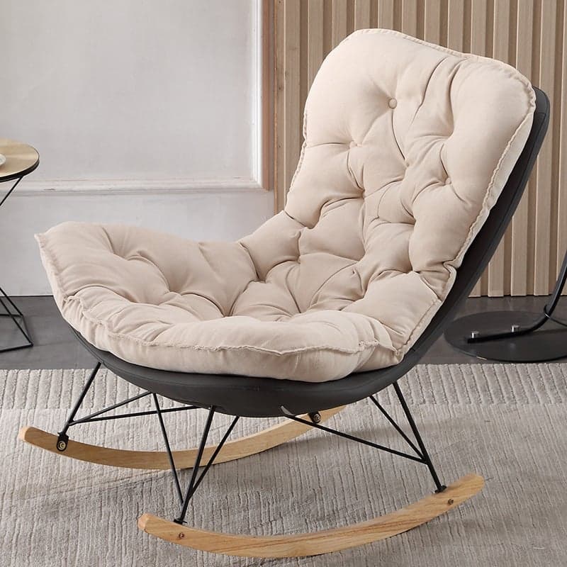 Modish Upholstered Rocking Accent Chair - image 3