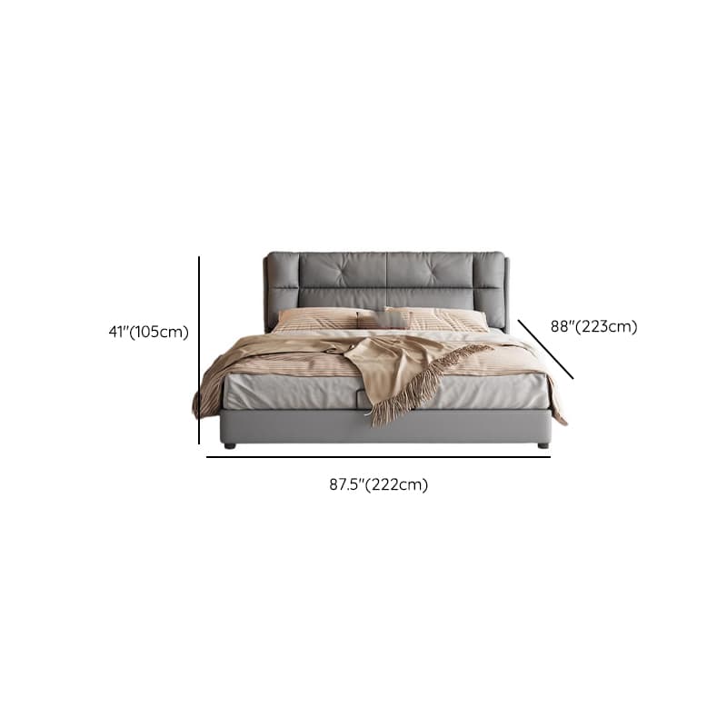 Light Gray Solid Color Storage Bed/Platform Bed with Pine Wood Frame for Living Room - image 14