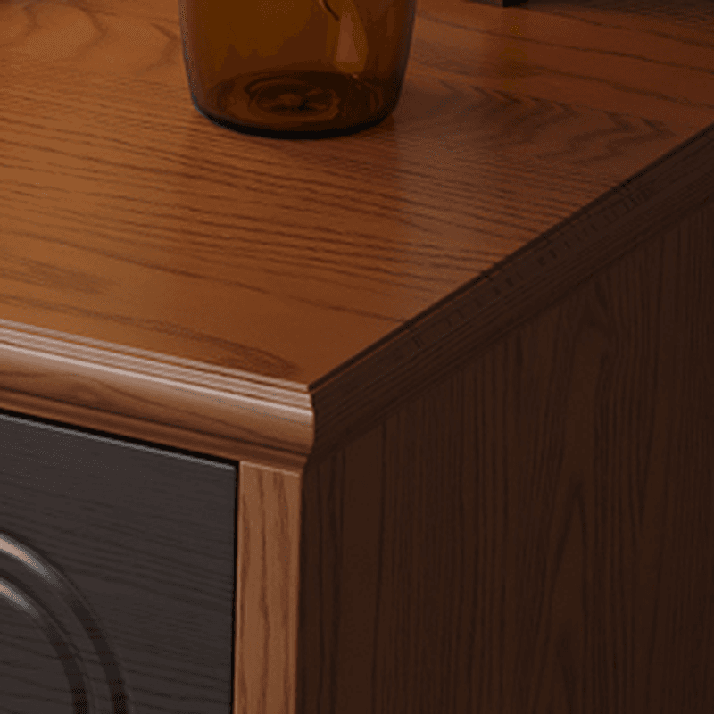 Organic Modern Nightstand With Drawer Organization Featuring 2 Drawers, Natural Wood Countertop, and Leg - image 15