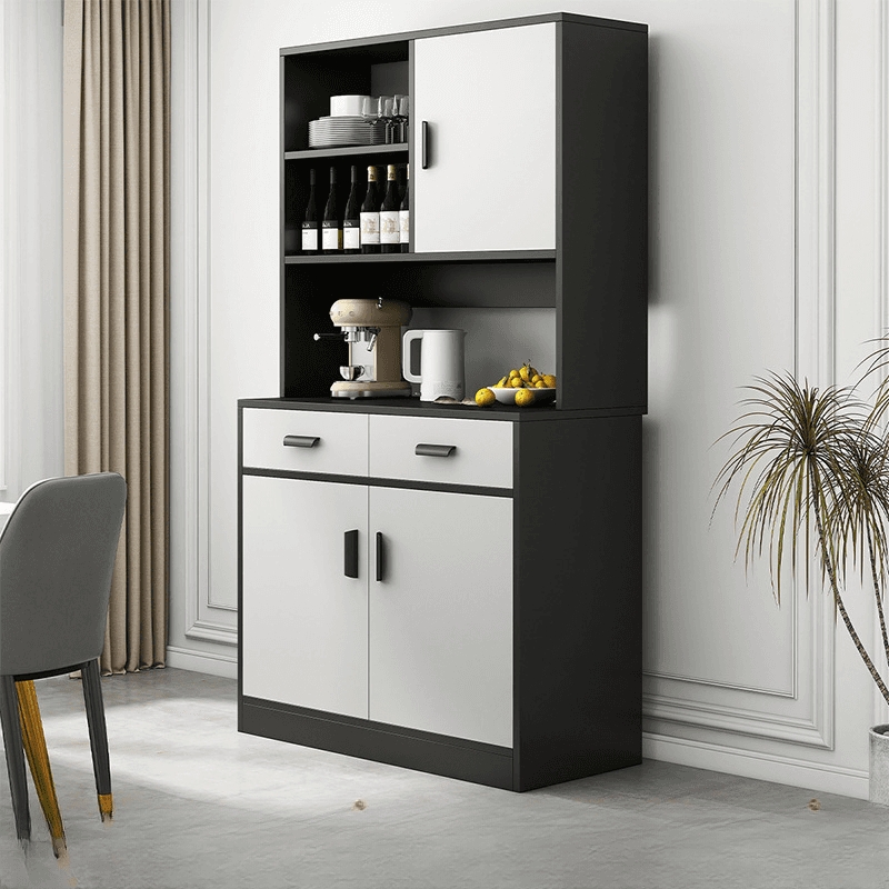 Trendy Narrow Kitchen Cabinet Base with Multiple Drawers and Doors, 2/3 Interior Shelves, Compartment Storage, and Lumber Countertop - image 13