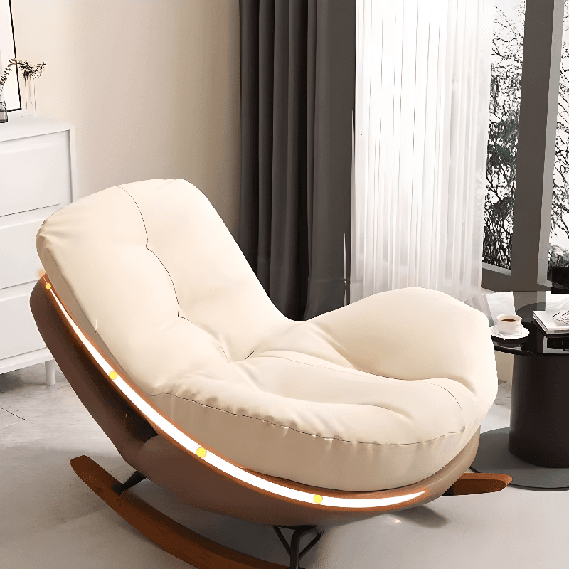 Chalk Modern Simple Style Upholstered Rocking Chair Couch, Scratch-defiant & Cushioned - image 15