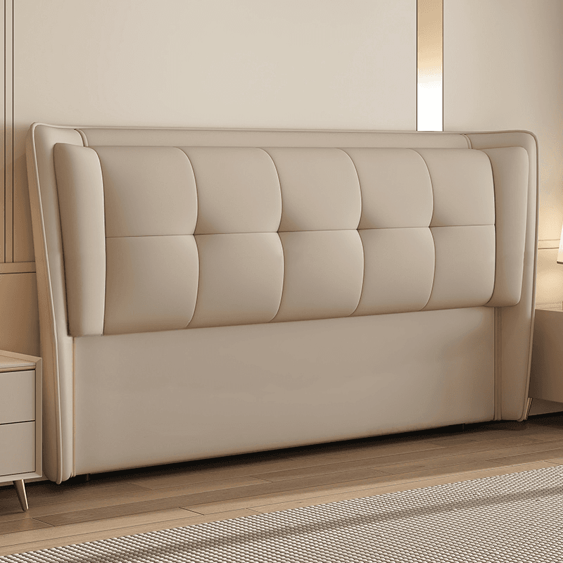 Trendy Panel Headboard with No Distressing, Piled Tufted Rectangle Design for King/Full Bed, Featuring Sponge Upholstery and Standard Height - image 4
