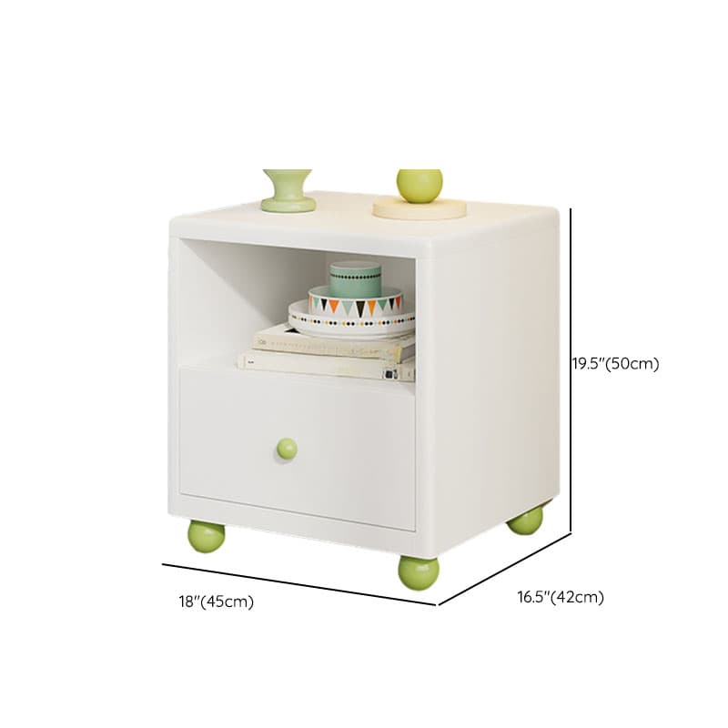 Organic Modern 2 Tiers Nightstand With Drawer Organization/Open Nightstand with Alloy Countertop - image 15