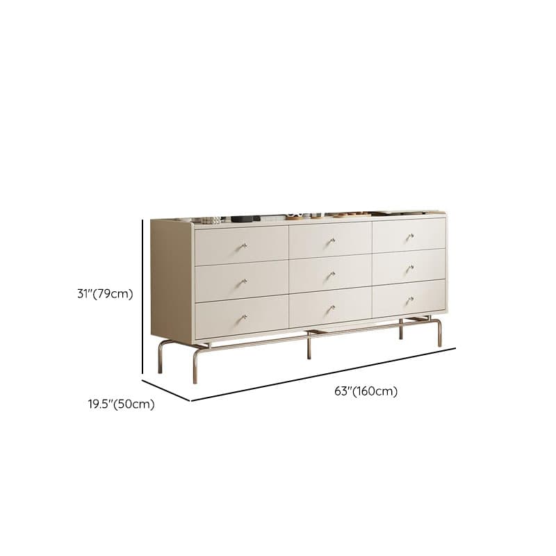 Chalk Casual Raw Wood Console Dresser/Semainier with 9/6/5 Drawers in Horizontal/Vertical Orientation - image 15