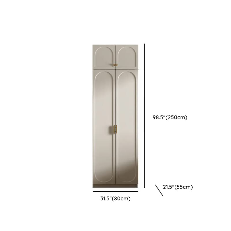 Chalk Simple Lumber Independent Wardrobe Closet with Soft Close Drawer, Interior Shelves, and Clothing Rod - image 15