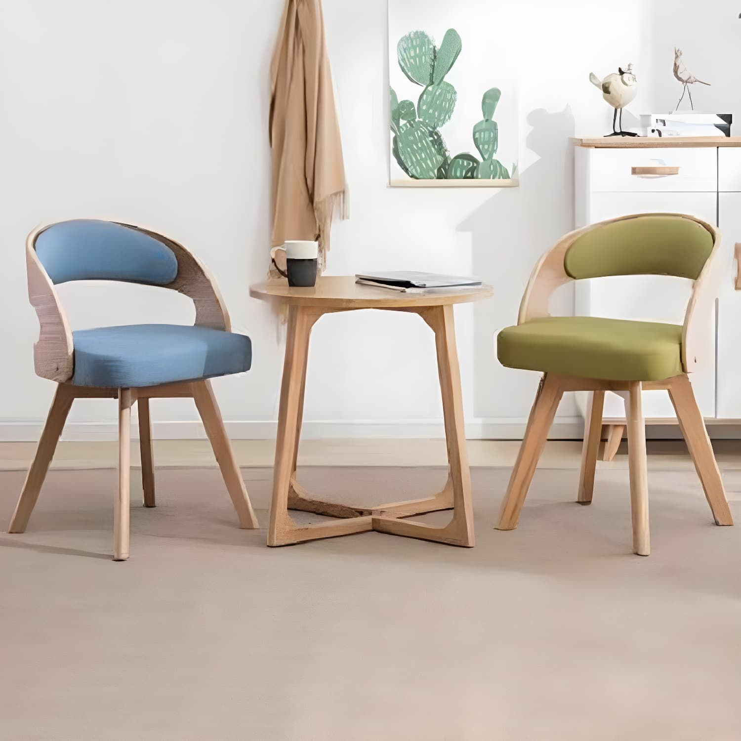 Contemporary Swivel Side Dining Room Chair Open Back Chair for Home Use - image 19
