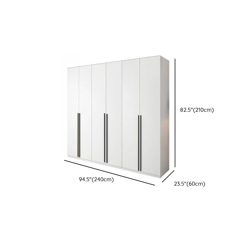 White Lumber Detached Wardrobe Closet with Soft Close Drawer, Door, Interior Shelves, and Clothing Rod - image 16