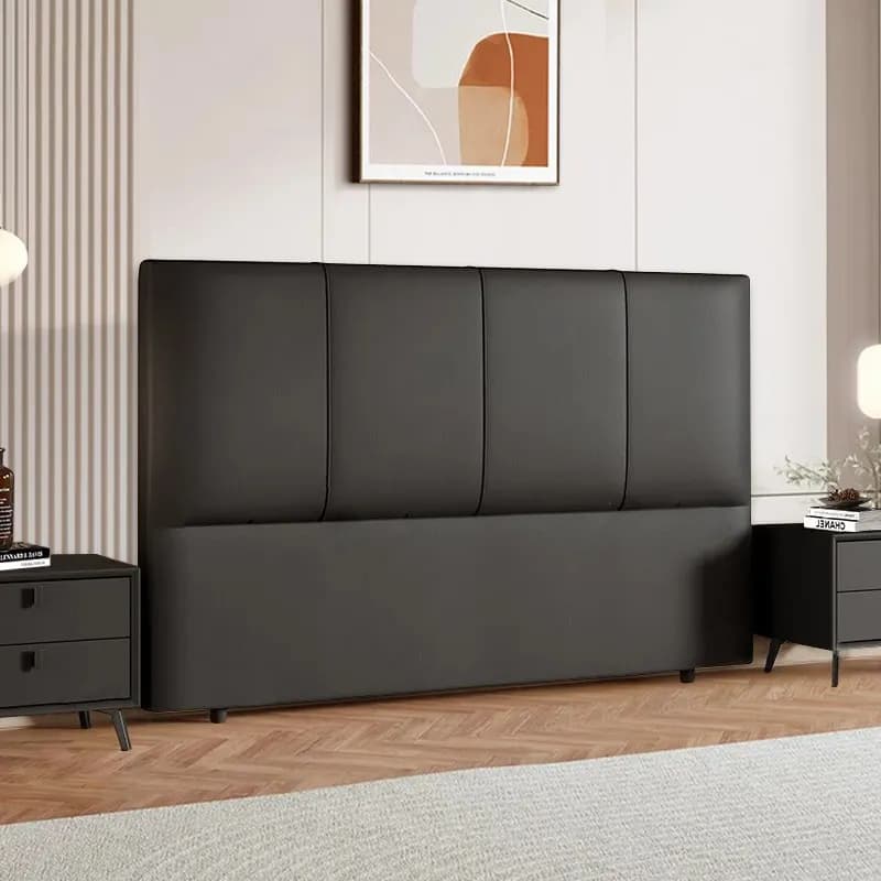 Modish Panel Headboard in Pine Wood with No Distressing, Rectangle Shape for King/Queen/Full Bed, Featuring Sponge Upholstery and Standard Height