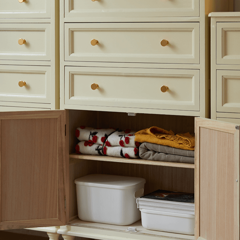 Watertight Stain Resistant Beige/Sepia Rectangle Utility Storage Cabinet with Drawer and Pull Knobs, Locker Included/Not Included - image 5