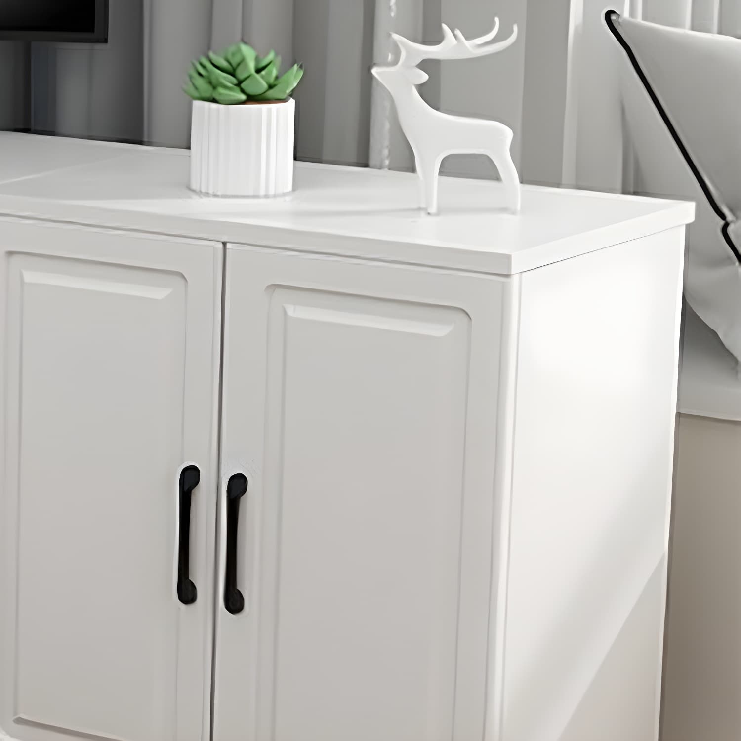 Bar Pulls Contemporary Manufactured Wood with Shelves Corner Accent Cabinet - image 14