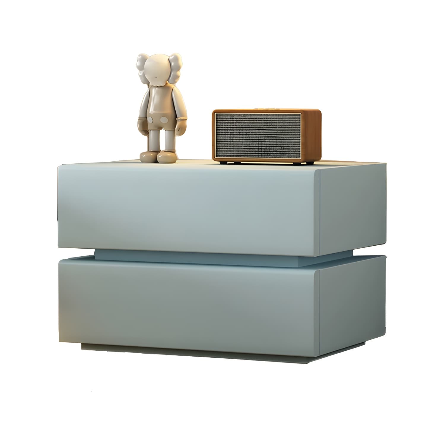 Modern Wood Nightstand with Drawer Storage, Small Size, Under 23 inches - image 13
