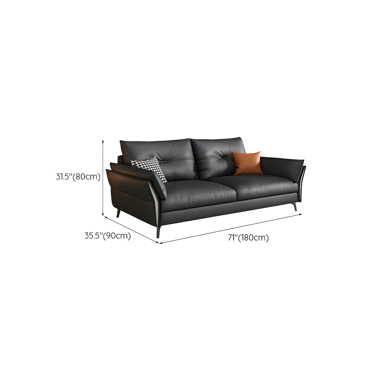 Modern Gray Tufted Sectional Sofa with Flared Arms and Wood Frame - image 11