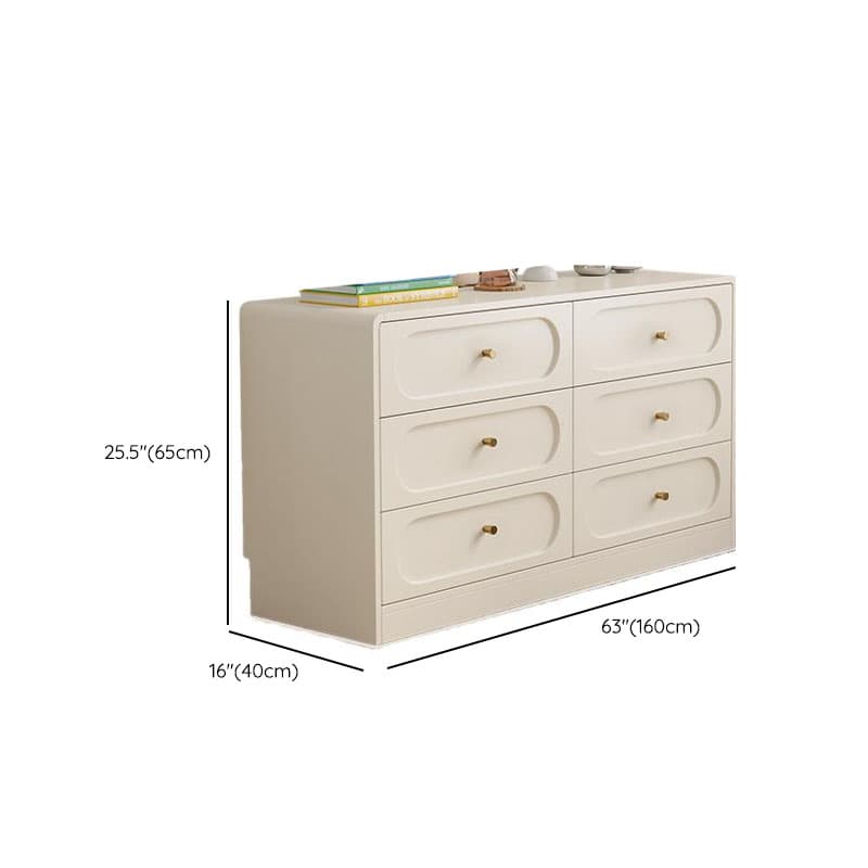 Chalk Casual Composite Wood Console Dresser with 9/6 Drawers in Horizontal Design - image 9