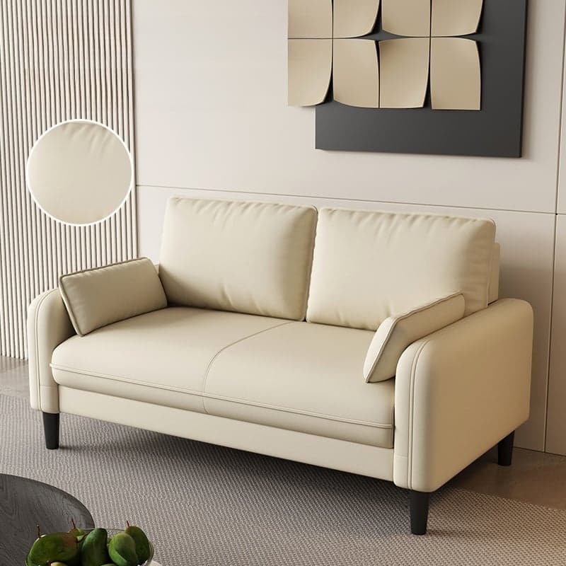 Drawing Room Standard Sofa in Pu Leather with Gray/Mocha/Off-White Armrest - image 6