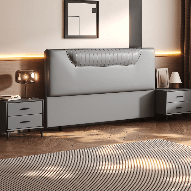 Simplistic Panel Headboard in Pine Wood with No Distressing, Rectangular Shape for King/Queen/Full Bed, Featuring Sponge Upholstery and Standard Height - image 9