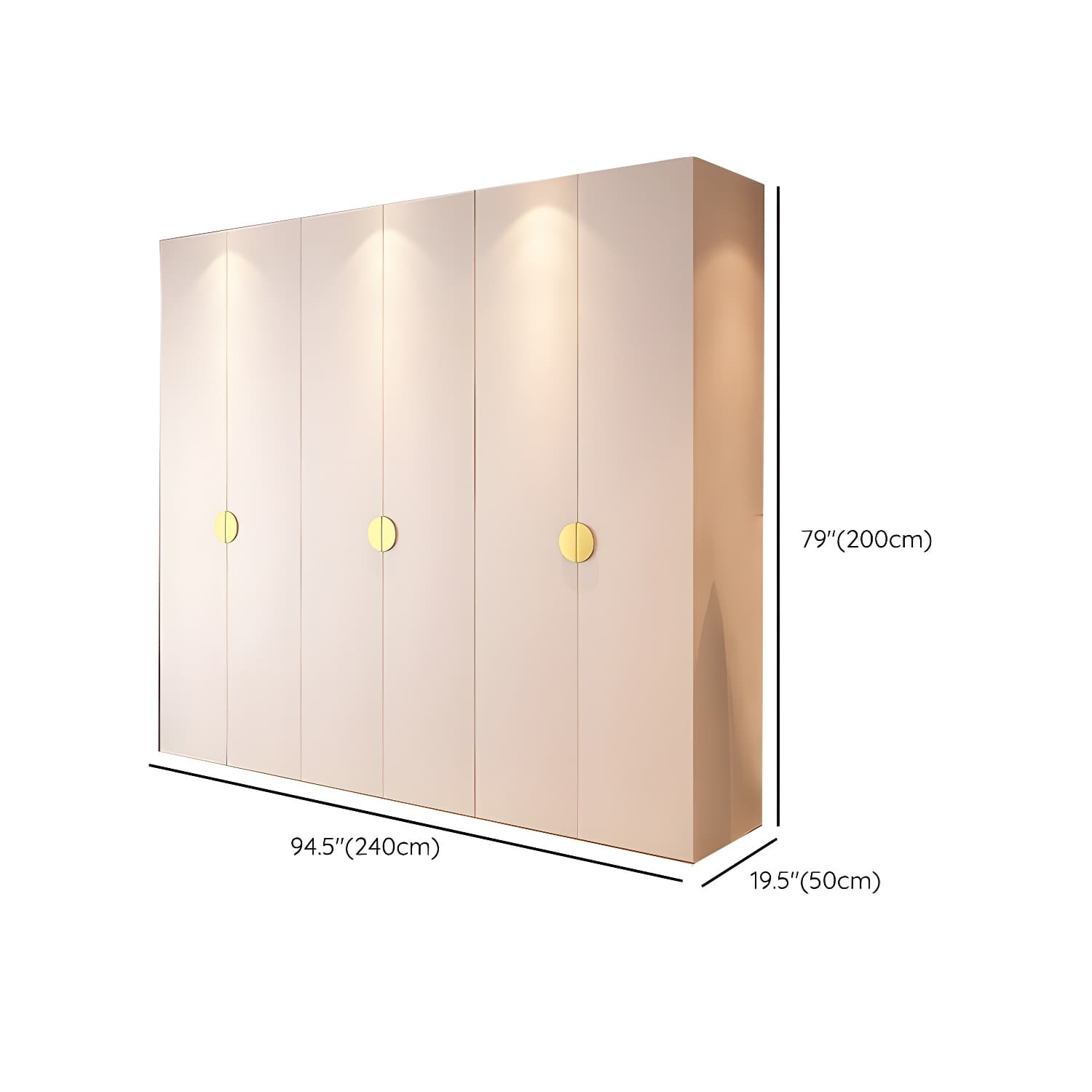 Chic White Wood Wardrobe Armoire with Clothing Rod & Shelves - image 21