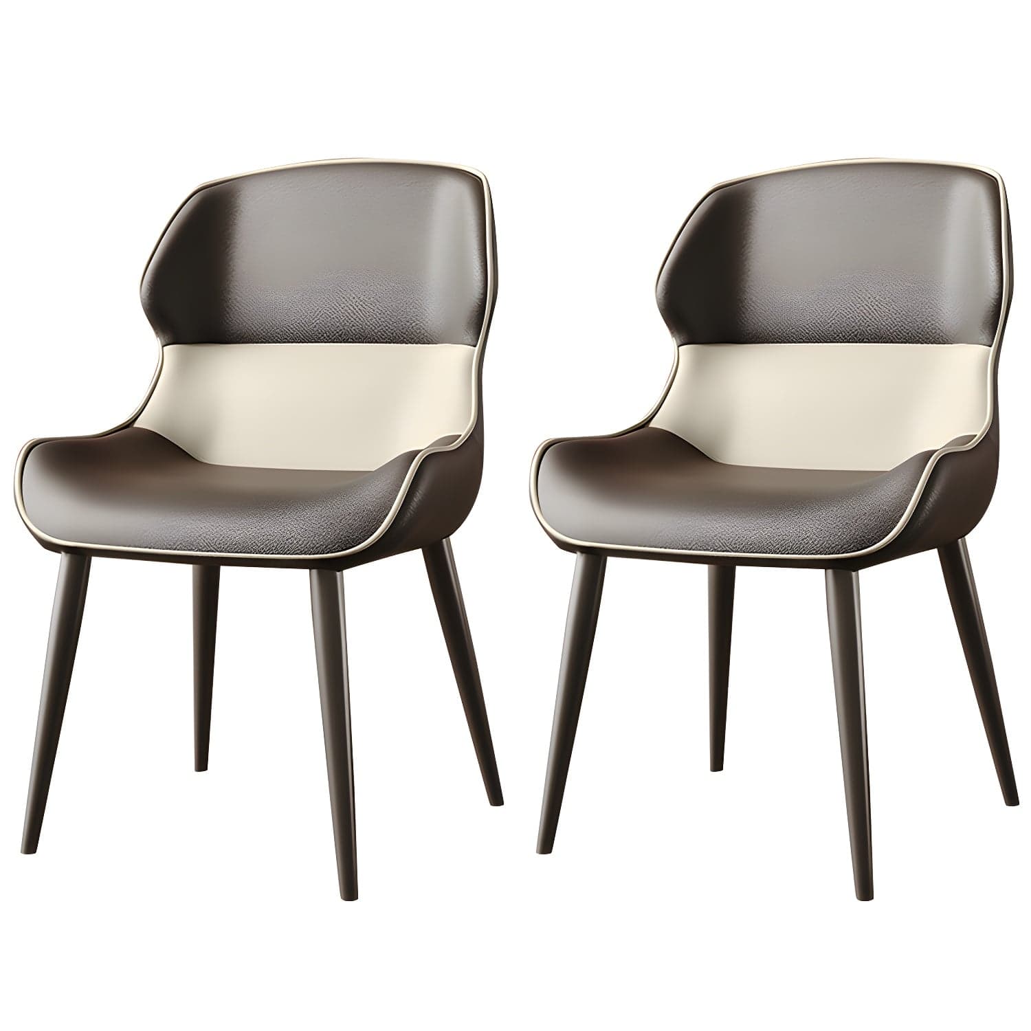 Brasserie Contemporary Faux Leather Dining Chair Parsons Chair in Matte Finish - image 12