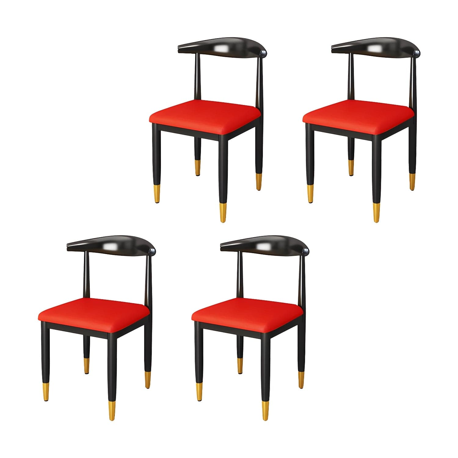 Indoor Open Back Dining Chair Industrial Upholstered Armless Chair - image 15