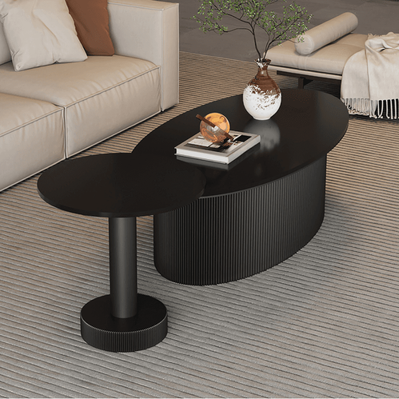 Single Stone Oblong Accent Table with 1 Tier Plinth Base for Foyer - image 5