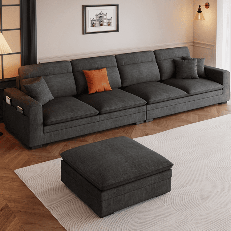 L-Shape/Straight Sofa Recliner/Sofa Couch with Concealed Support and Pine Wood Frame - image 14