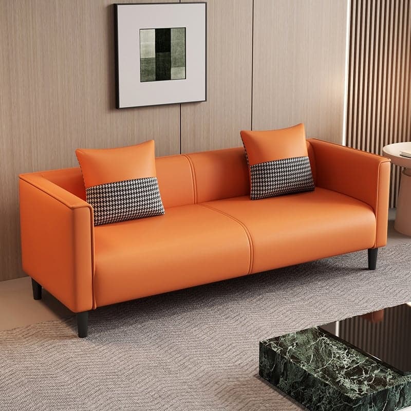 Versatile Standard Sofa/Loveseat/Single Sofa in Synthetic Leather with Grey/Dark Blue/Light Green Upholstery and Arm - image 8