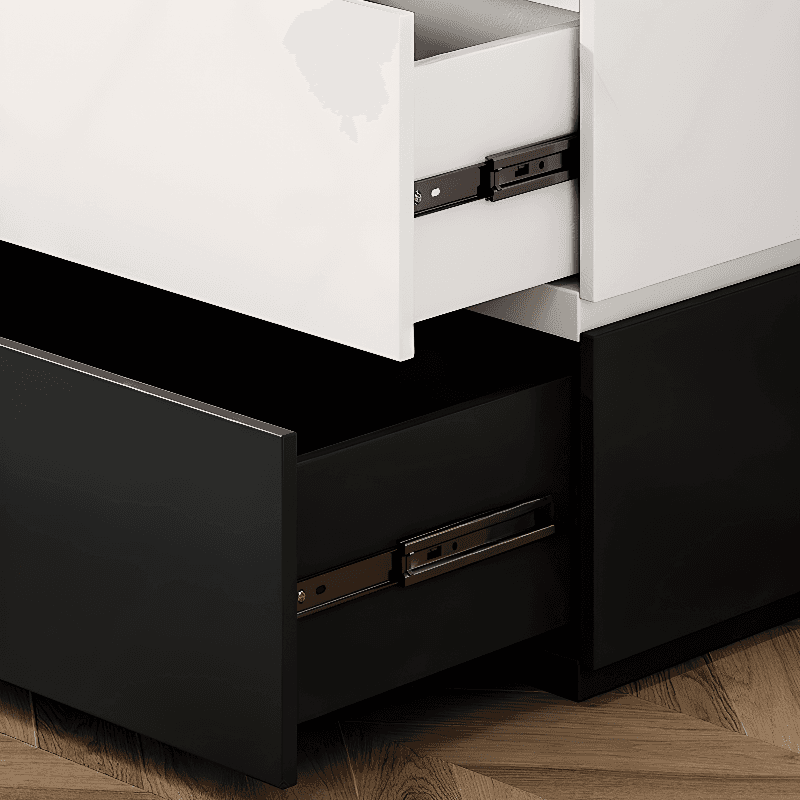 Trendy Rectangle Utility Cabinet with Manufactured Wood Countertop, Ink/White Top, and Soft Close Drawer - image 8