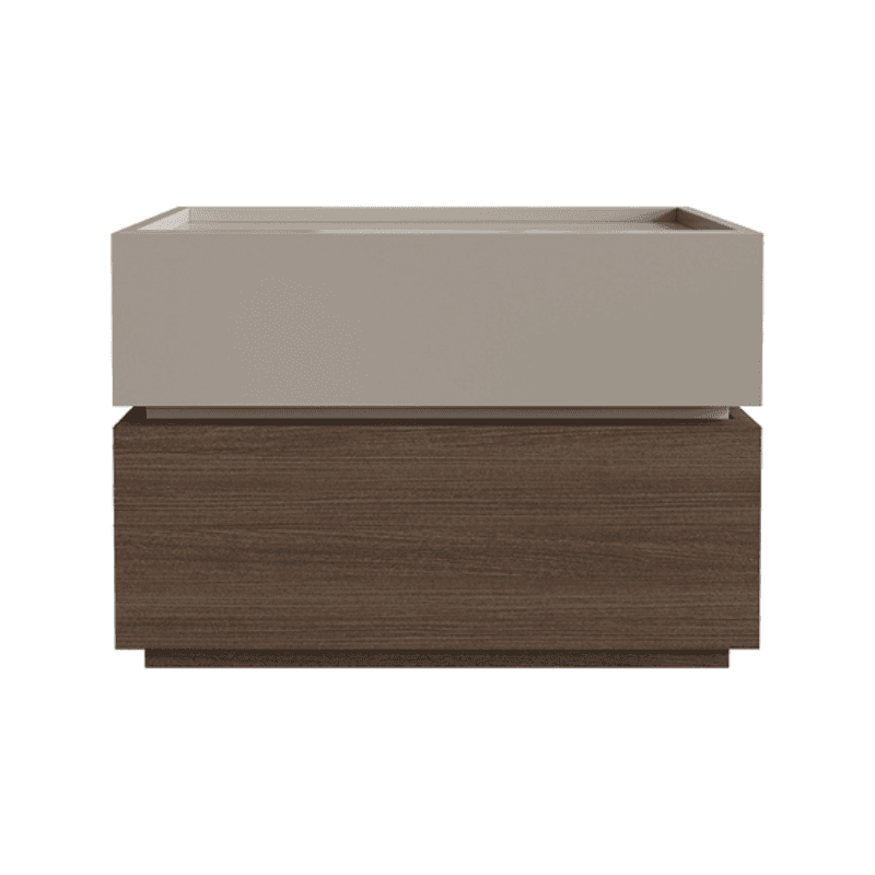 Organic Modern Nightstand With Drawer Organization Featuring 2 Drawers and Real Wood Countertop - image 7