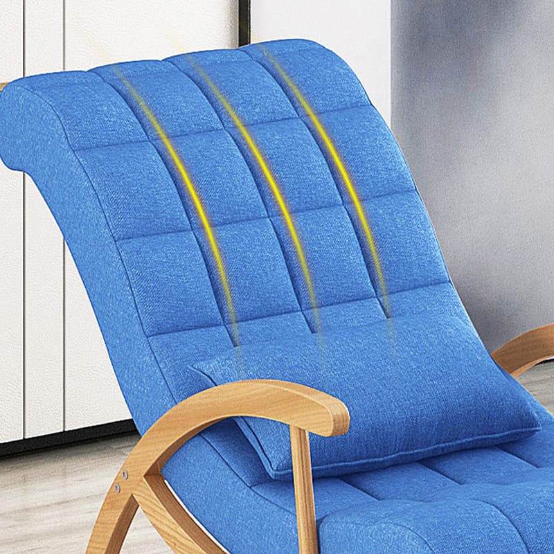 Stylish Contemporary Fabric Rocking Chair with Natural Wood Legs - image 17