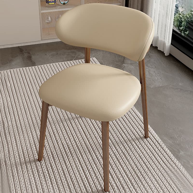 Modish Faux Leather/Upholstered Side Chair with Stable Legs - image 13