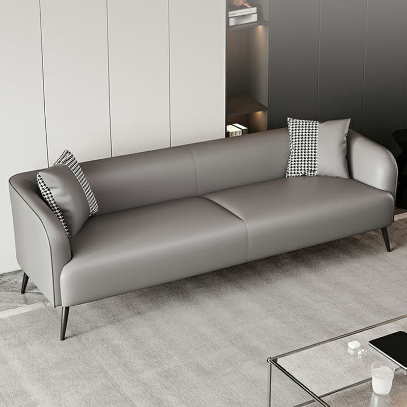Modern Pine Wood Upholstered Three-Seater Sofa with Foam Seat in Solid Color - image 14