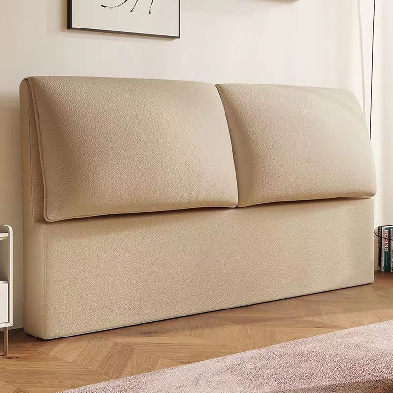 Trendy Panel Headboard in Natural Wood with No Distressing, Rectangle Shape for King/Queen/Full Bed, Cotton Upholstery, Standard Height - image 3