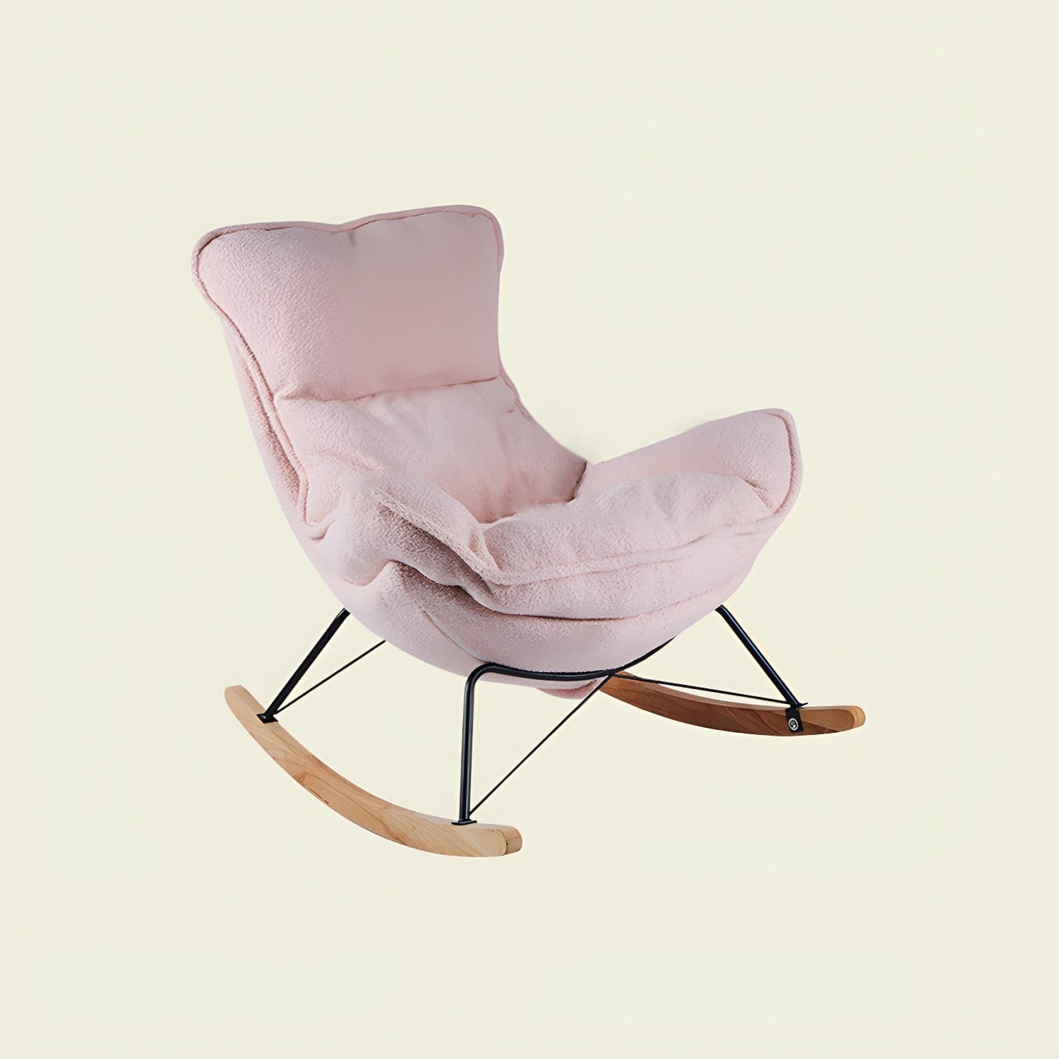High Back Rocking Chair Ergonomic with Padded Seat Rocker Chair with Ottoman - image 8