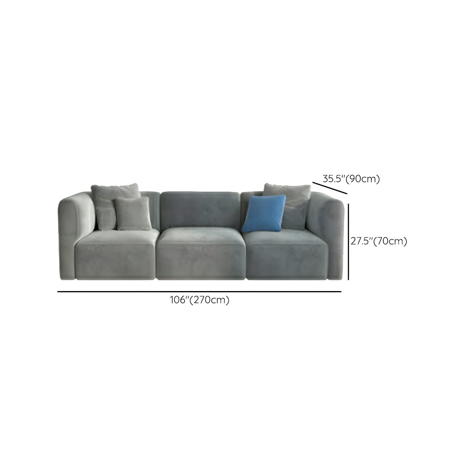 Flannel Upholstered Sectional Sofa in 2 Piece Set - Cozy, Stylish and Comfortable - image 18