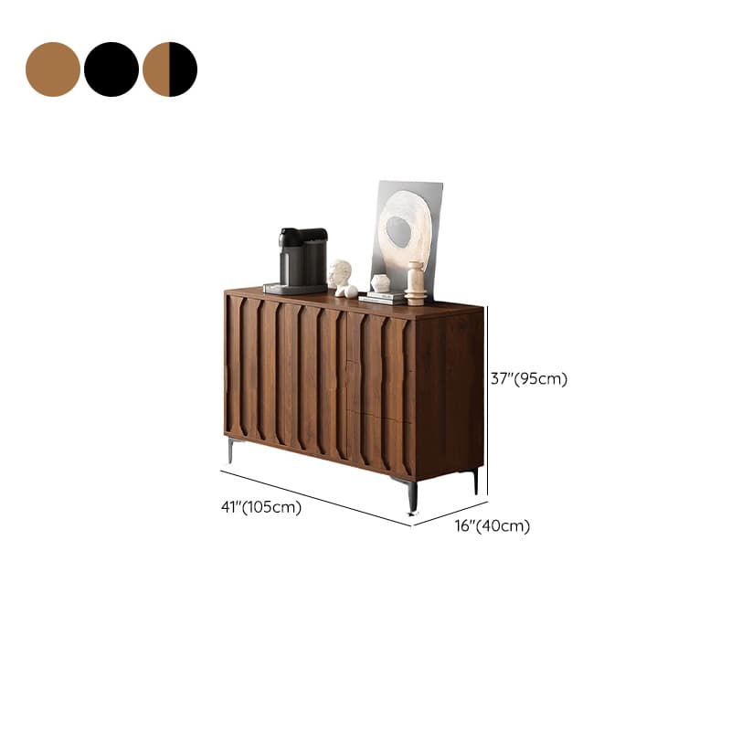 Simplistic Sideboard with 3 Drawers, Hutch, 2 Shelves, and Laminate Countertop Featuring 2 Doors/1 Door Cabinets - image 11